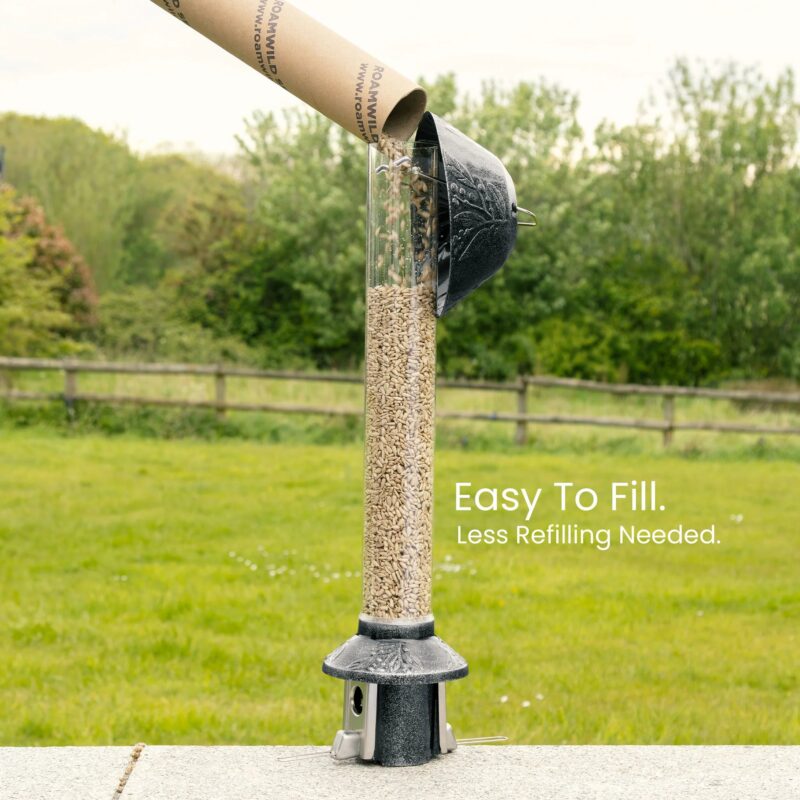 Roamwild PestOff Squirrel Proof Bird Feeder 2.0 | Antique Platinum For Mixed Seed/Sunflower Hearts - Image 7