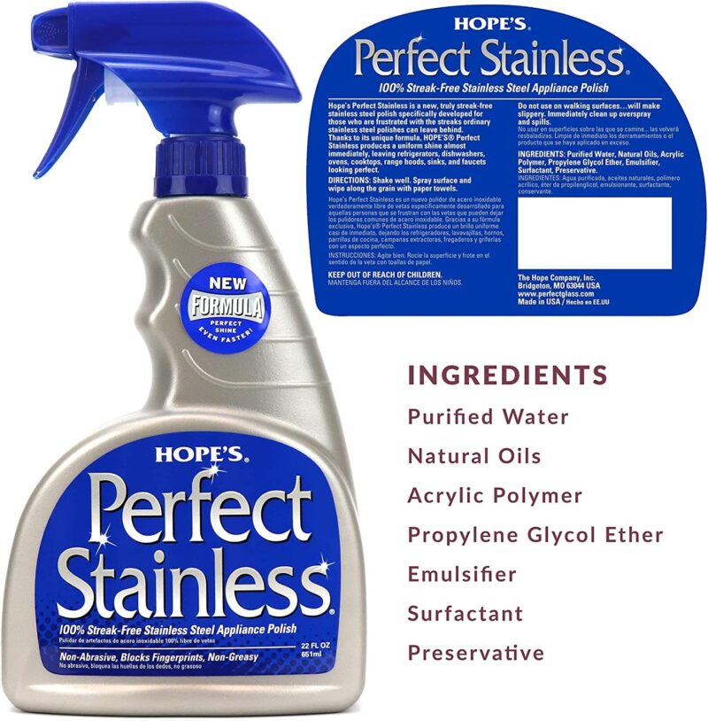Hope's Perfect Stainless Steel Cleaner and Polish 650 ml - Image 5