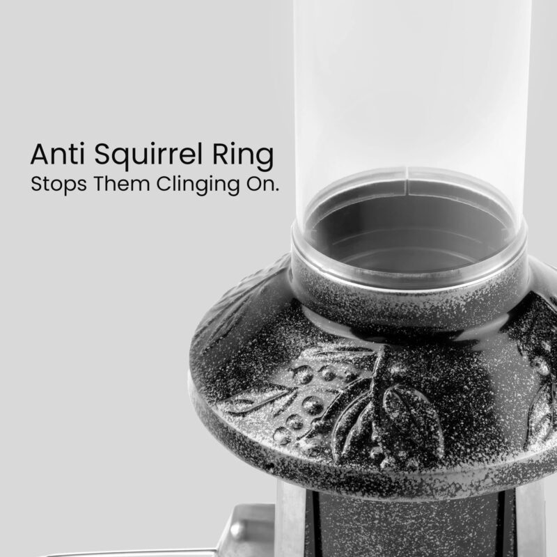 Roamwild PestOff Squirrel Proof Bird Feeder 2.0 | Antique Platinum For Mixed Seed/Sunflower Hearts - Image 5